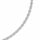 31CTW Oval Shaped Lab Grown Diamond Tennis Necklace in 14K Gold (F/VS)
