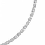 36CTW Oval Shaped Lab Grown Diamond Tennis Necklace in 14K Gold (F/VS)