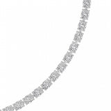 36CTW Oval Shaped Lab Grown Diamond Tennis Necklace in 14K Gold (F/VS)