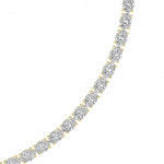 36CTW Oval Shaped Lab Grown Diamond Tennis Necklace in 14K Gold (F/VS)