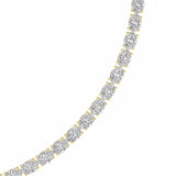 36CTW Oval Shaped Lab Grown Diamond Tennis Necklace in 14K Gold (F/VS)