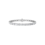 12CTW Oval Shaped Lab Grown Diamond (F/VS) Bracelet in 14K White Gold