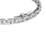 12CTW Oval Shaped Lab Grown Diamond (F/VS) Bracelet in 14K White Gold
