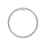 5CTW Oval Shaped Lab Grown Diamond (F/VS) Bracelet in 14K White Gold