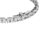 5CTW Oval Shaped Lab Grown Diamond (F/VS) Bracelet in 14K White Gold