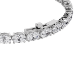 8CTW Oval Shaped Lab Grown Diamond (F/VS) Bracelet in 14K White Gold