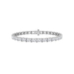 10CTW Radiant Shaped Lab Grown Diamond (F/VS) Bracelet in 14K White Gold