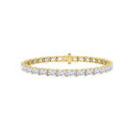 5CTW Radiant Shaped Lab Grown Diamond (F/VS) East West Line Bracelet in 14K Gold