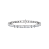 8CTW Radiant Shaped Lab Grown Diamond (F/VS) Bracelet in 14K White Gold