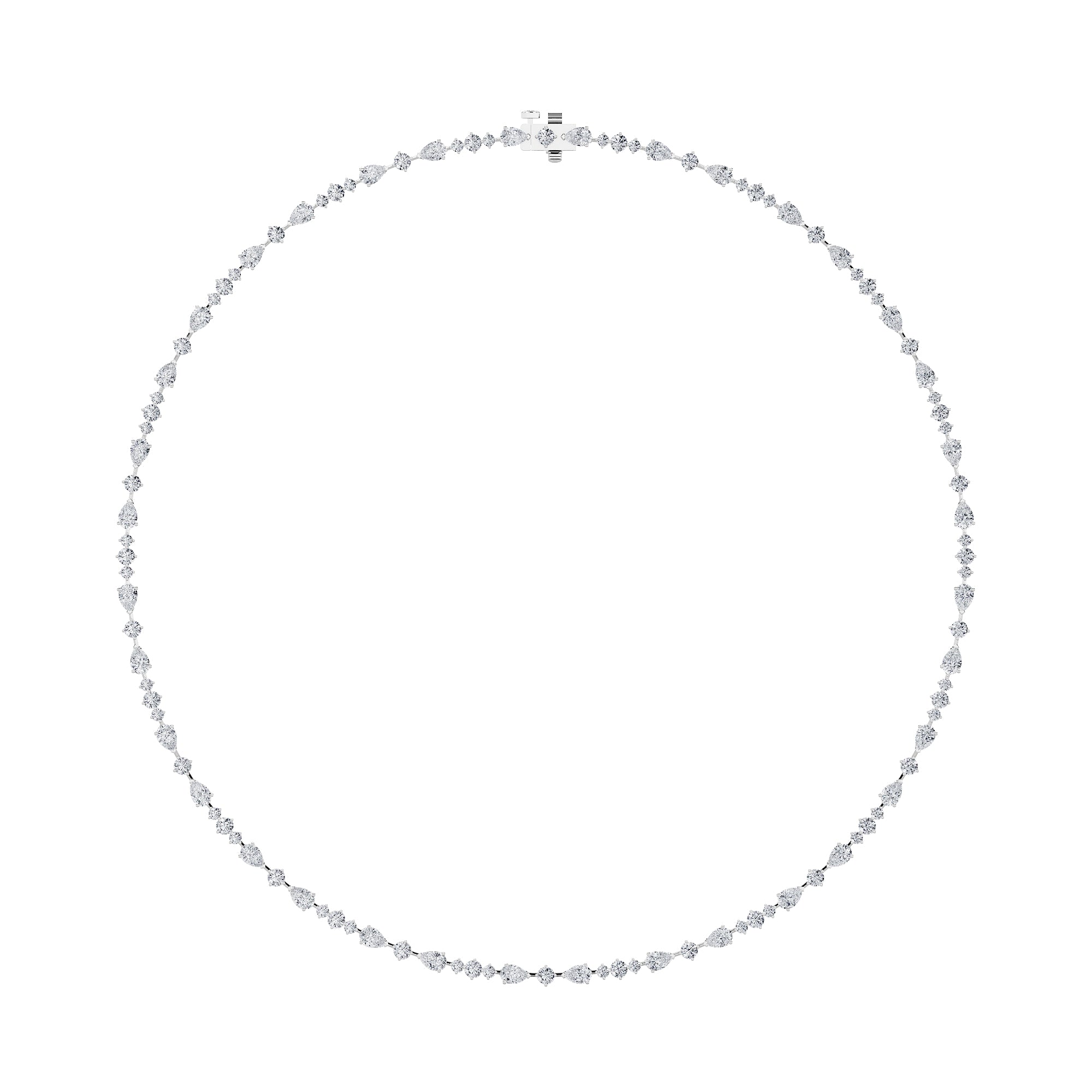 12CTW Pear Shaped Lab Grown Diamond (F/VS) Fashion Necklace in 14K Gold