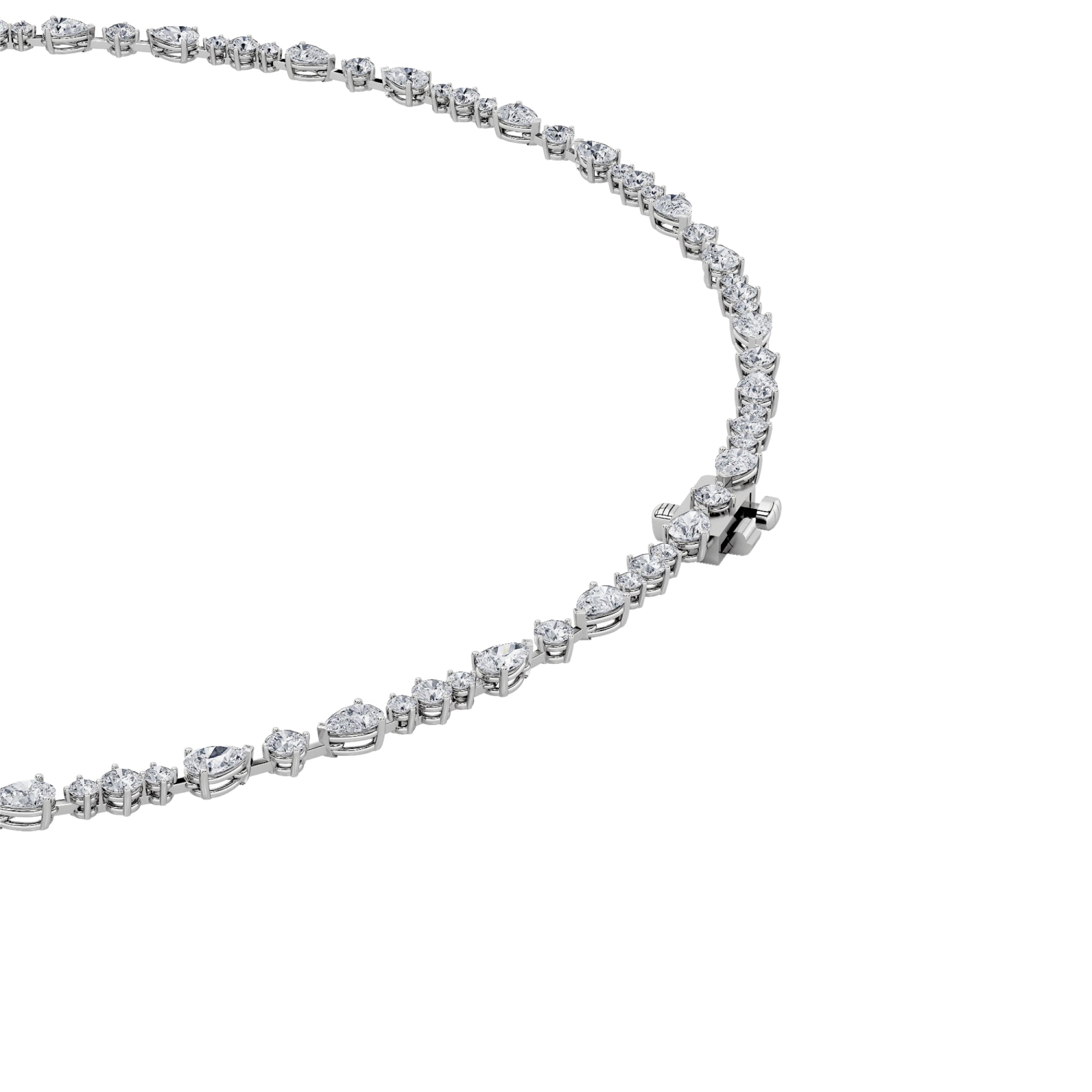 12CTW Pear Shaped Lab Grown Diamond (F/VS) Fashion Necklace in 14K Gold