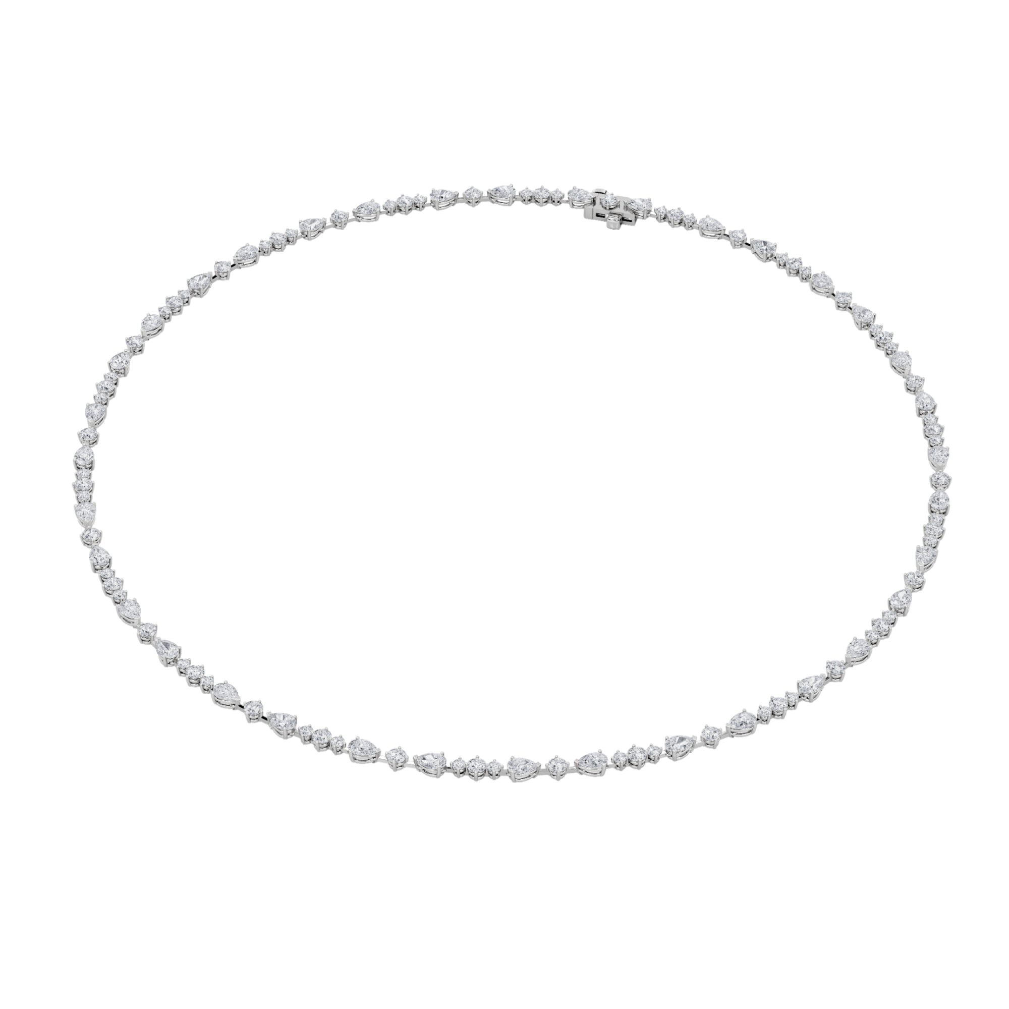 12CTW Pear Shaped Lab Grown Diamond (F/VS) Fashion Necklace in 14K Gold