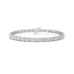 10CTW Emerald And Round Lab Grown Diamond (F/VS ) Bracelet in 14K Gold