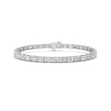 10CTW Emerald And Round Lab Grown Diamond (F/VS ) Bracelet in 14K Gold