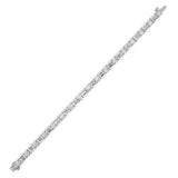 15CTW Emerald And Round Lab Grown Diamond (F/VS ) Bracelet in 14K Gold