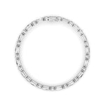 15CTW Emerald And Round Lab Grown Diamond (F/VS ) Bracelet in 14K Gold