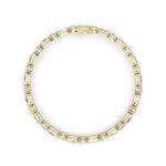 15CTW Emerald And Round Lab Grown Diamond (F/VS ) Bracelet in 14K Gold