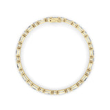 15CTW Emerald And Round Lab Grown Diamond (F/VS ) Bracelet in 14K Gold