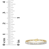 15CTW Emerald And Round Lab Grown Diamond (F/VS ) Bracelet in 14K Gold