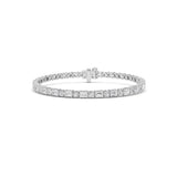 7CTW Emerald And Round Lab Grown Diamond (F/VS ) Bracelet in 14K Gold