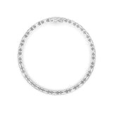 7CTW Emerald And Round Lab Grown Diamond (F/VS ) Bracelet in 14K Gold