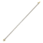 7CTW Emerald And Round Lab Grown Diamond (F/VS ) Bracelet in 14K Gold