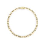 7CTW Emerald And Round Lab Grown Diamond (F/VS ) Bracelet in 14K Gold