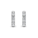 5CTW Emerald Shaped Lab Grown Diamond (F/VS )Inside Out Hoop Earrings in 14K Gold