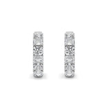 5CTW Emerald Shaped Lab Grown Diamond (F/VS )Inside Out Hoop Earrings in 14K Gold