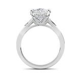 3.25CTW ELongated Cushion Lab Grown Diamond (F/VS )Ring in 14K Gold