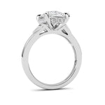 3.25CTW ELongated Cushion Lab Grown Diamond (F/VS )Ring in 14K Gold