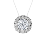 1.25CTW Round Shaped Lab Grown Diamond (F/VS) Pendant in 14K Gold