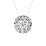 1.25CTW Round Shaped Lab Grown Diamond (F/VS) Pendant in 14K Gold