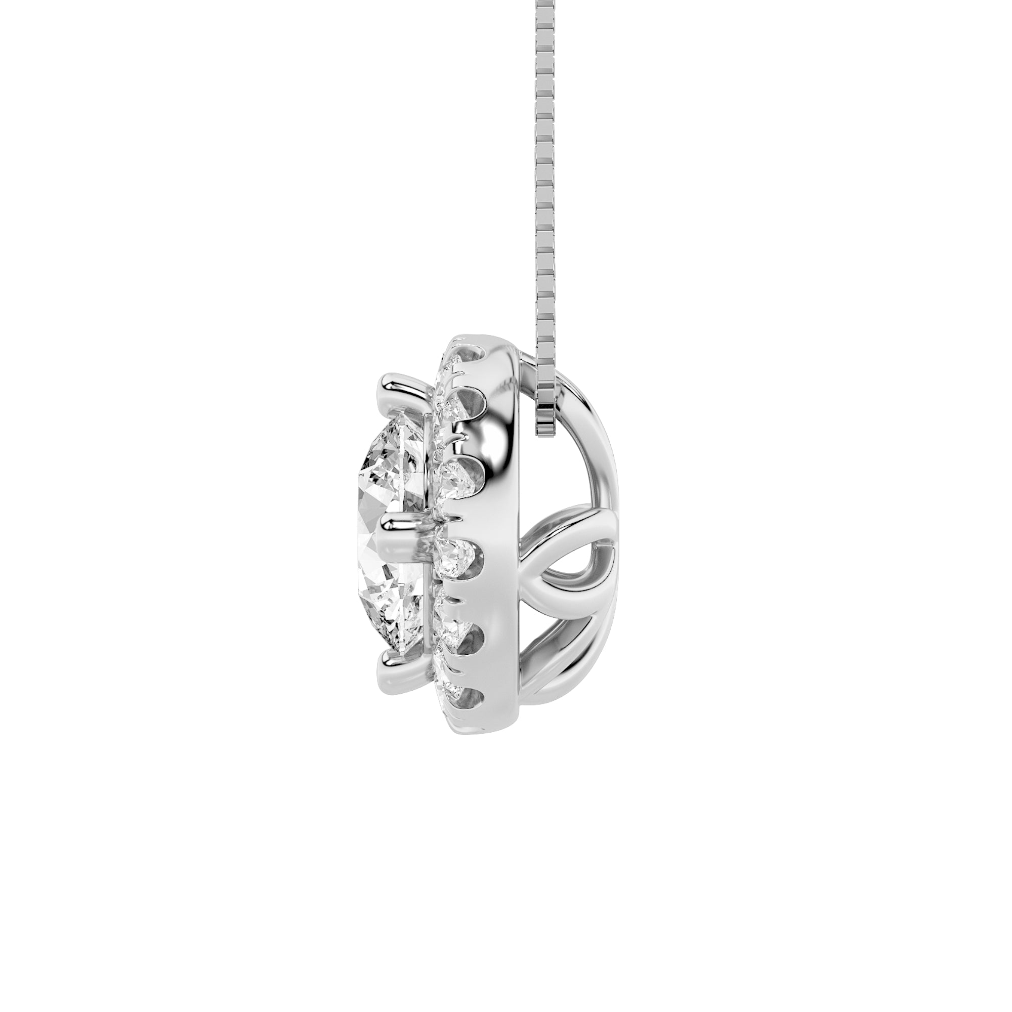 1.25CTW Round Shaped Lab Grown Diamond (F/VS) Pendant in 14K Gold