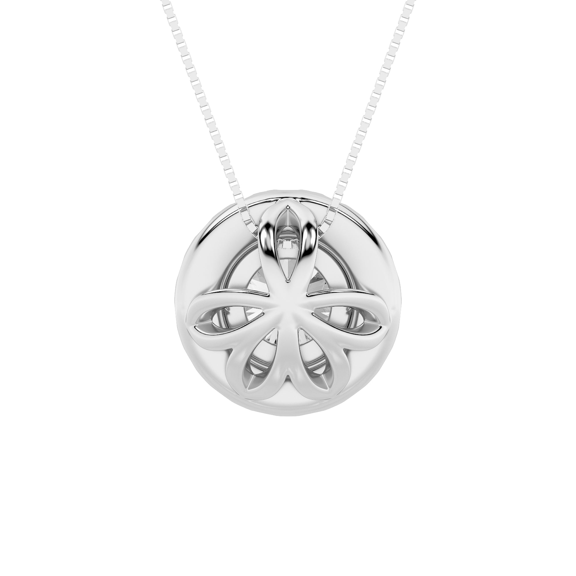 1.25CTW Round Shaped Lab Grown Diamond (F/VS) Pendant in 14K Gold