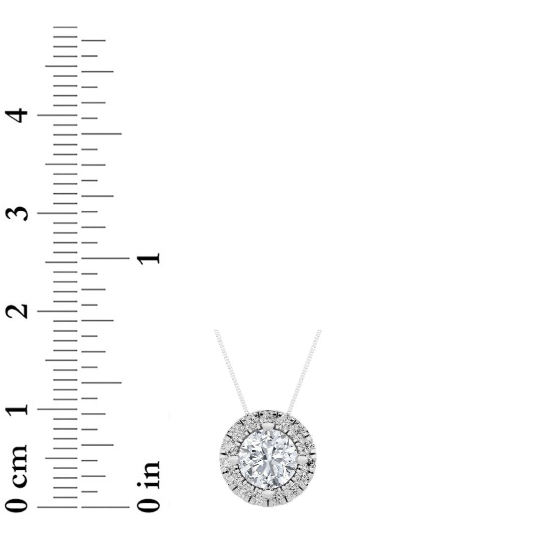 1.25CTW Round Shaped Lab Grown Diamond (F/VS) Pendant in 14K Gold
