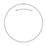 25CTW Mix Shaped Lab Grown Diamond (F/VS ) Tennis Necklace in 14K Gold