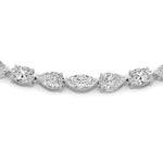 25CTW Mix Shaped Lab Grown Diamond (F/VS ) Tennis Necklace in 14K Gold