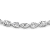 25CTW Mix Shaped Lab Grown Diamond (F/VS ) Tennis Necklace in 14K Gold