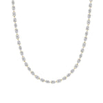 25CTW Mix Shaped Lab Grown Diamond (F/VS ) Tennis Necklace in 14K Gold