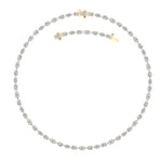 25CTW Mix Shaped Lab Grown Diamond (F/VS ) Tennis Necklace in 14K Gold