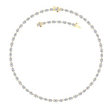 25CTW Mix Shaped Lab Grown Diamond (F/VS ) Tennis Necklace in 14K Gold