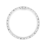 13Cttw Emerald And Round Shaped Lab Grown Diamond(F/VS) Semi Bezel Line Bracelet in 14K Gold