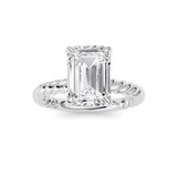 Emerald Lab Grown Diamond (F/VS ) Ring in 14K Gold