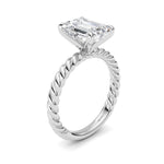 Emerald Lab Grown Diamond (F/VS ) Ring in 14K Gold