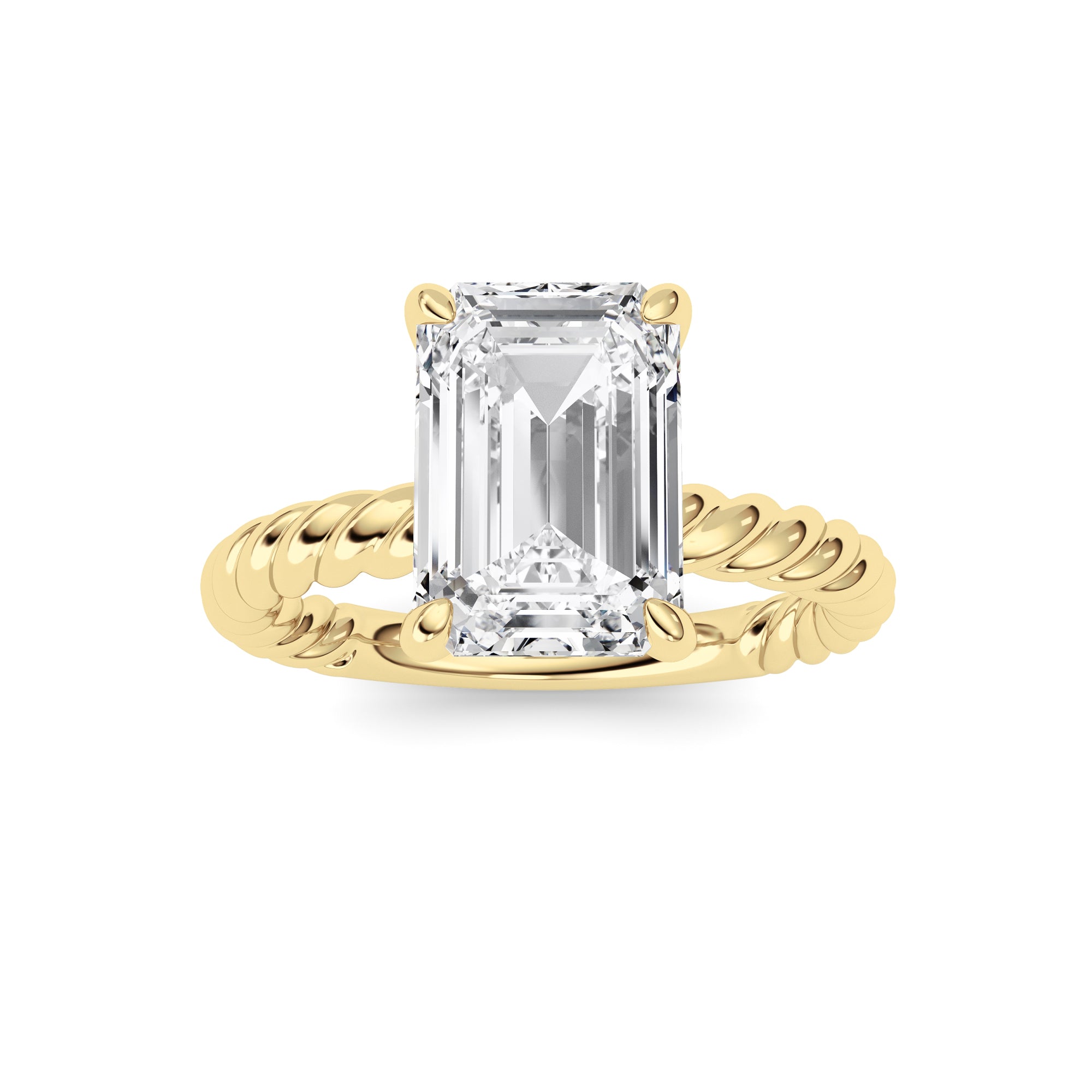 Emerald Lab Grown Diamond (F/VS ) Ring in 14K Gold