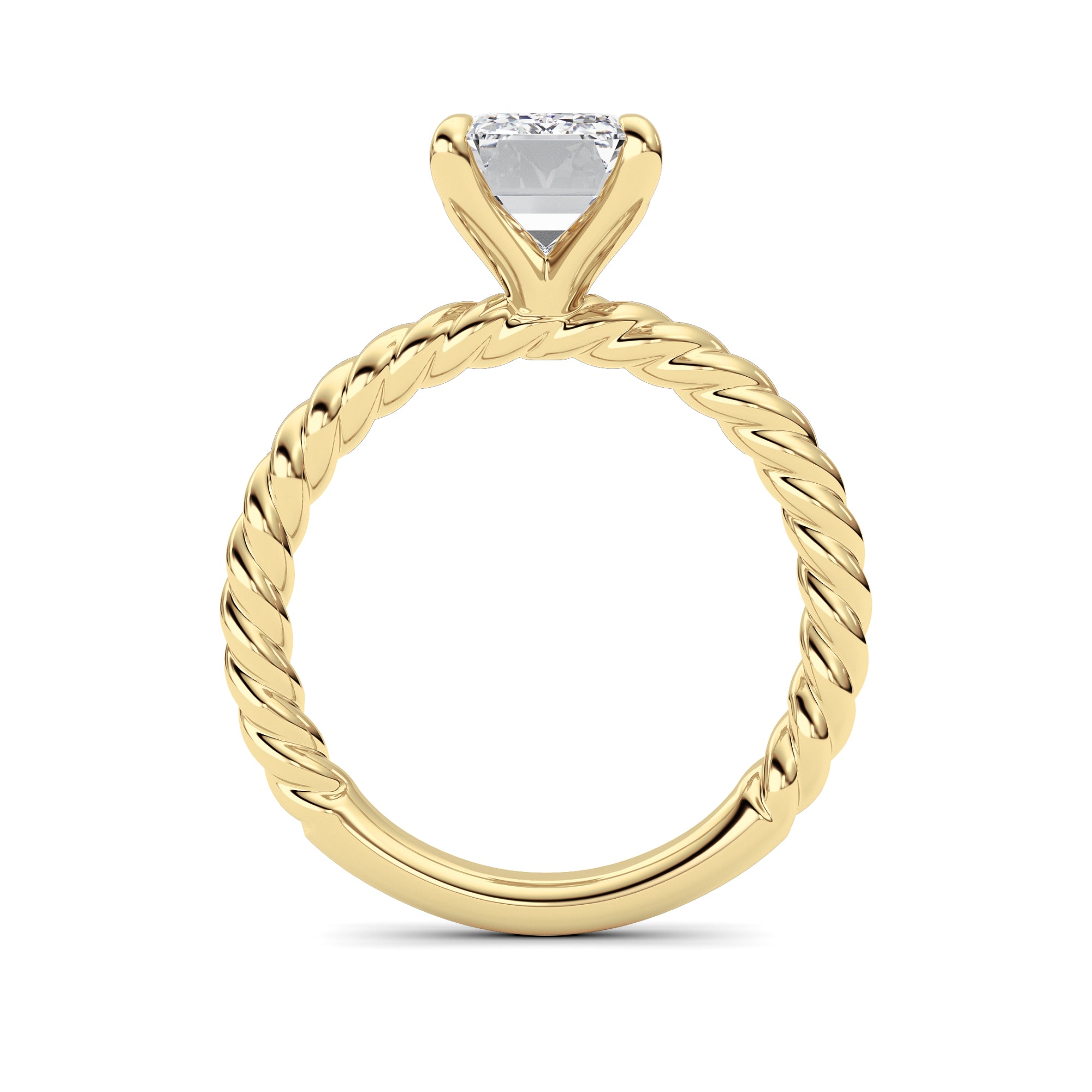 Emerald Lab Grown Diamond (F/VS ) Ring in 14K Gold