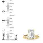 Emerald Lab Grown Diamond (F/VS ) Ring in 14K Gold