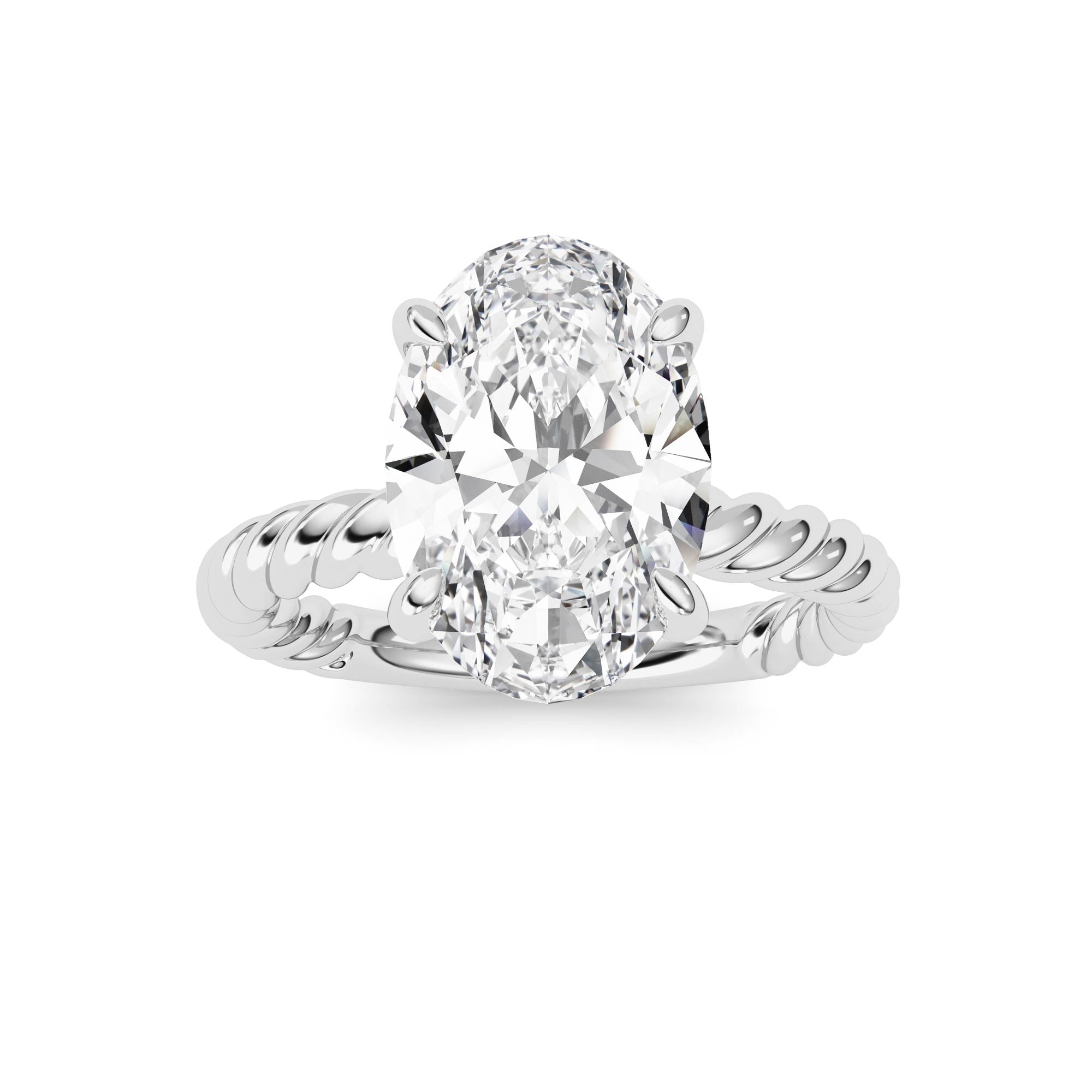 Oval Lab Grown Diamond (F/VS ) Ring in 14K Gold