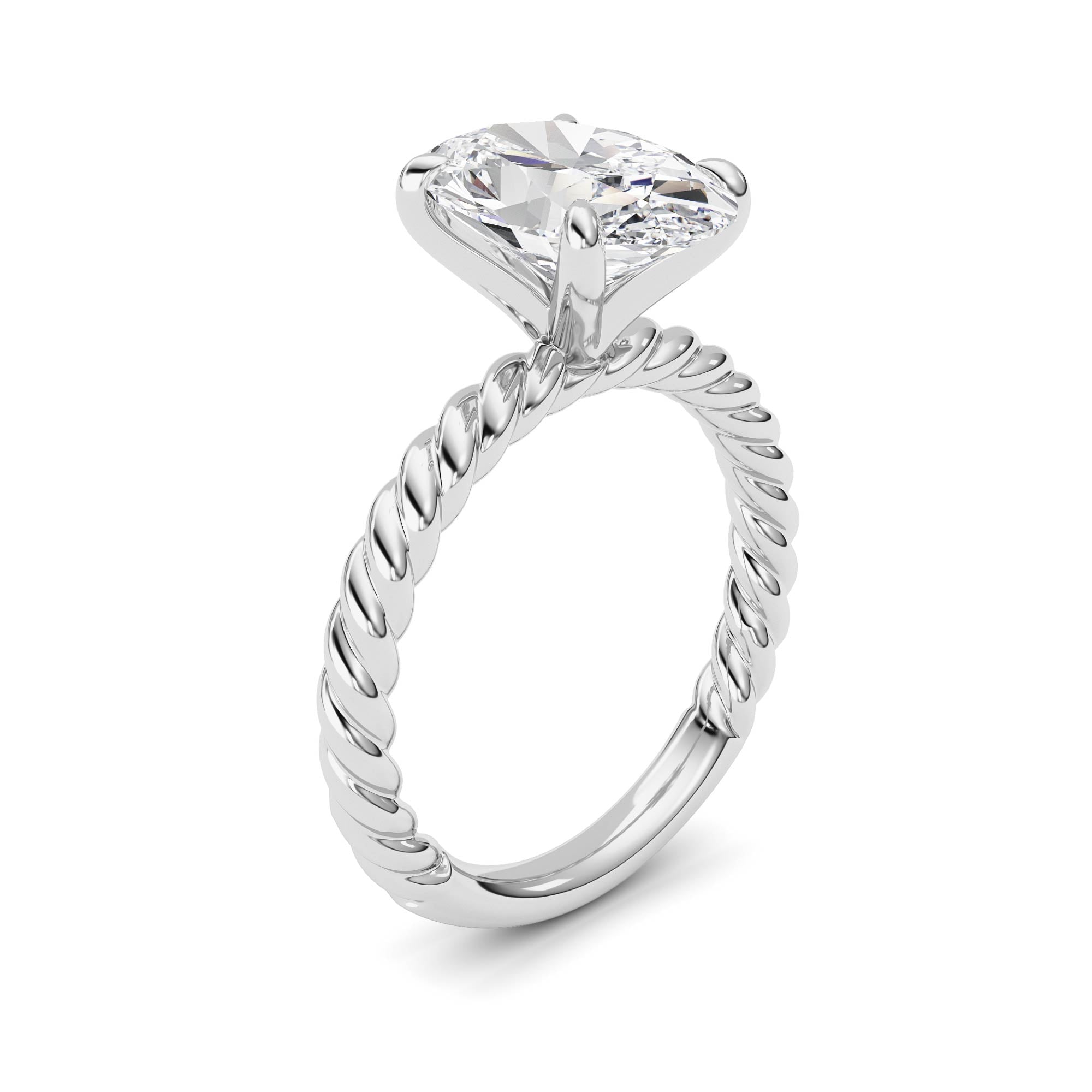 Oval Lab Grown Diamond (F/VS ) Ring in 14K Gold
